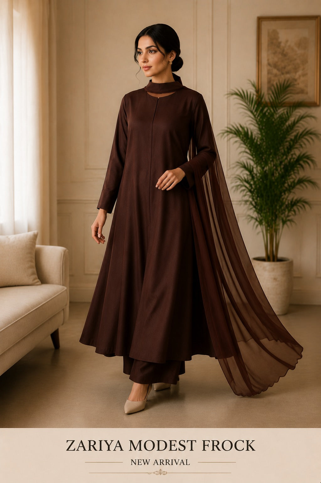 ZARIYA MODEST FROCK – Timeless Elegance ✨