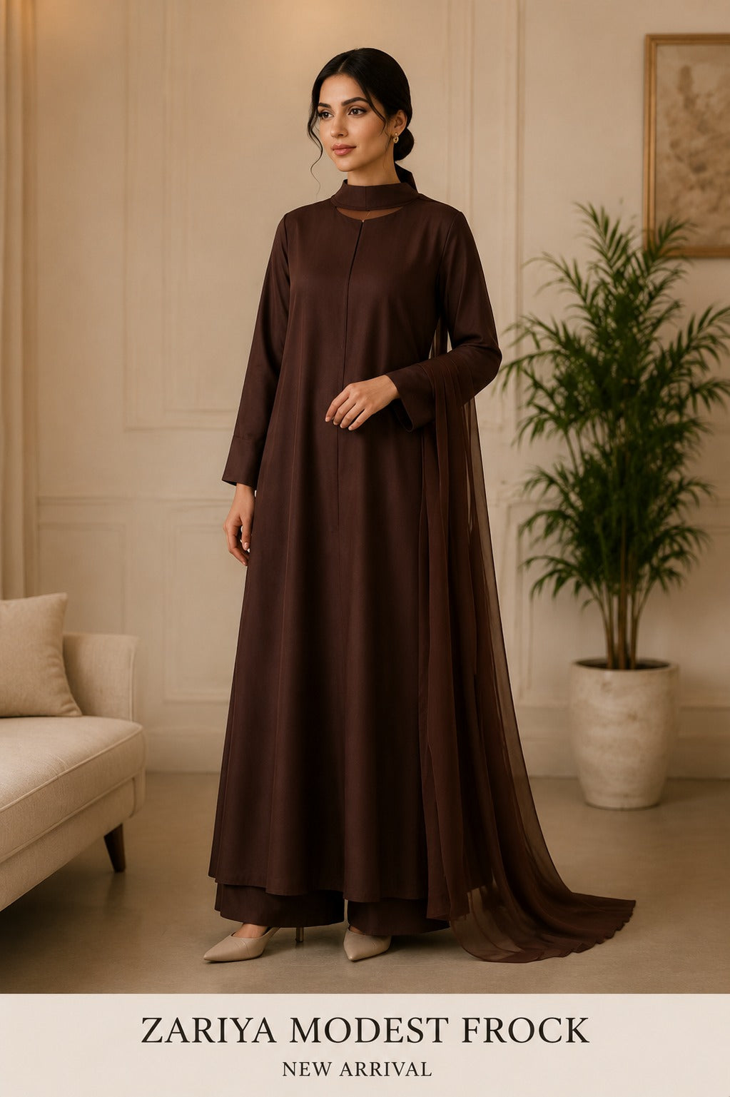 ZARIYA MODEST FROCK – Timeless Elegance ✨