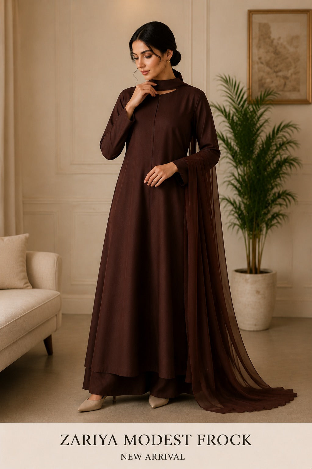 ZARIYA MODEST FROCK – Timeless Elegance ✨